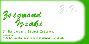 zsigmond izsaki business card